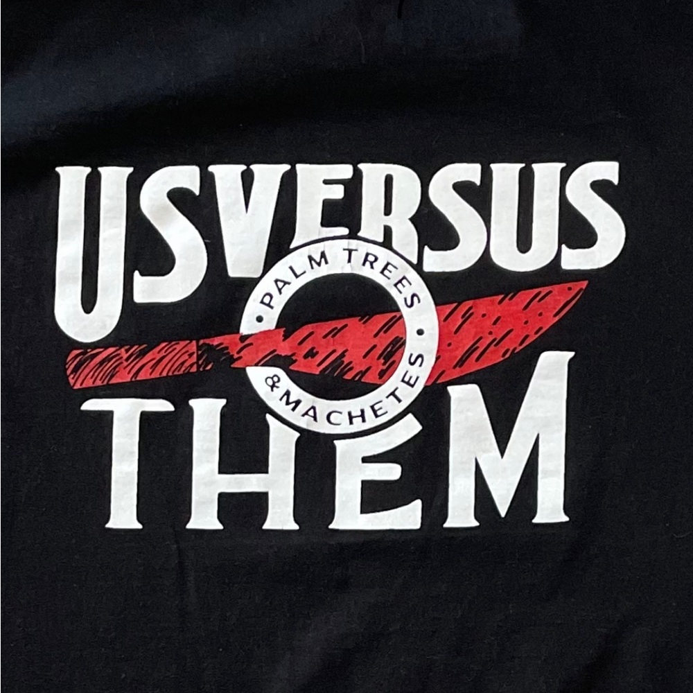 Us Versus Them - Mens Large, black tshirt